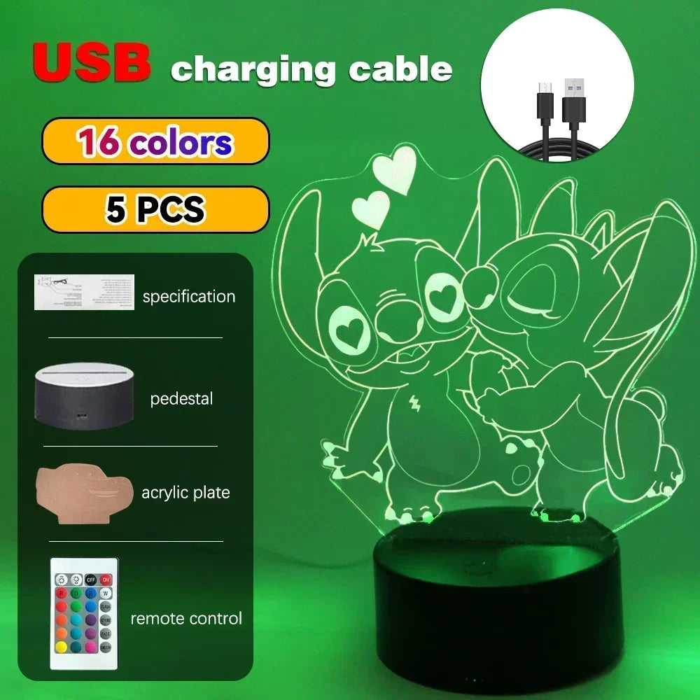 3D Illusion Stitch Night Light
