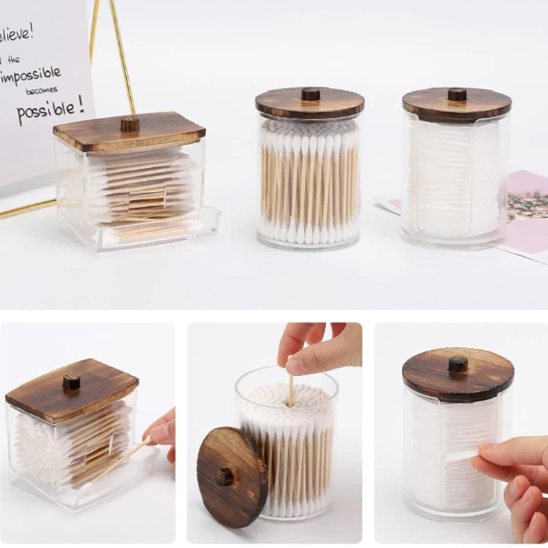 Bathroom Organizer Accessories Set with Clear Lids