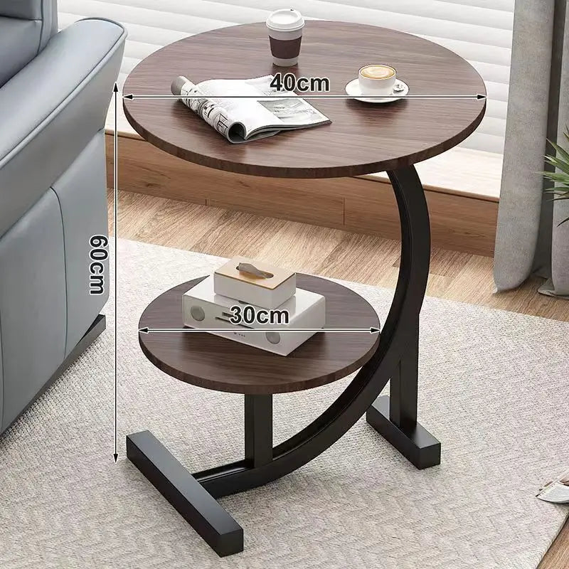 Mini Coffee Table – 2-Layer Side & Bedside Storage Table