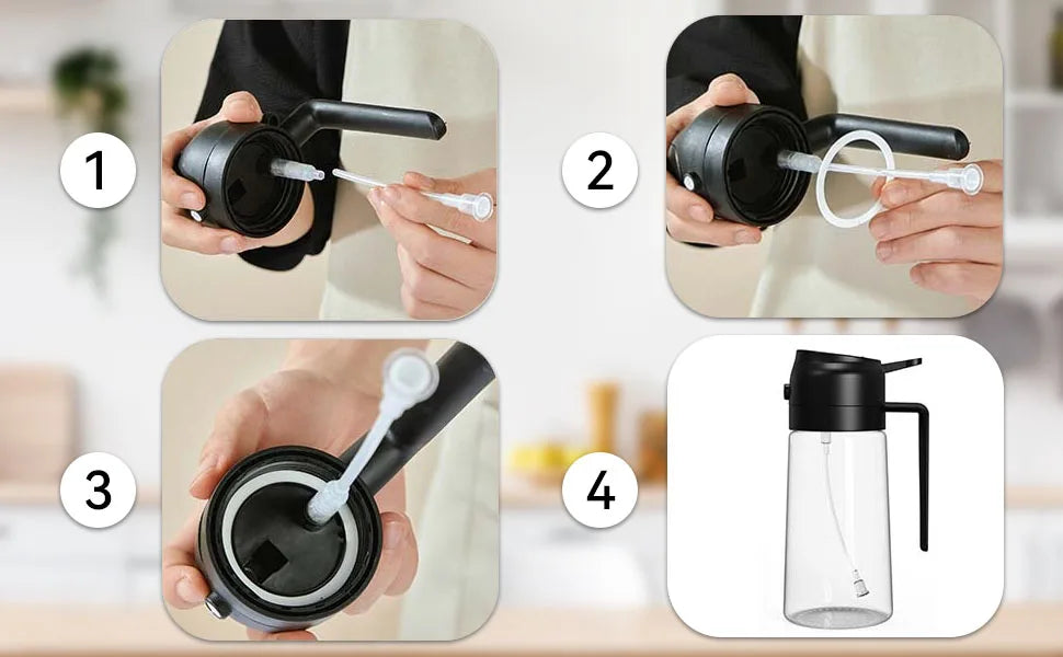 2-in-1 Olive Oil Dispenser & Sprayer Bottle