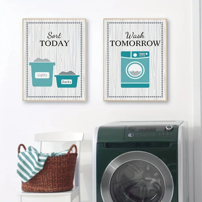 Modern Laundry Room Canvas Wall Art