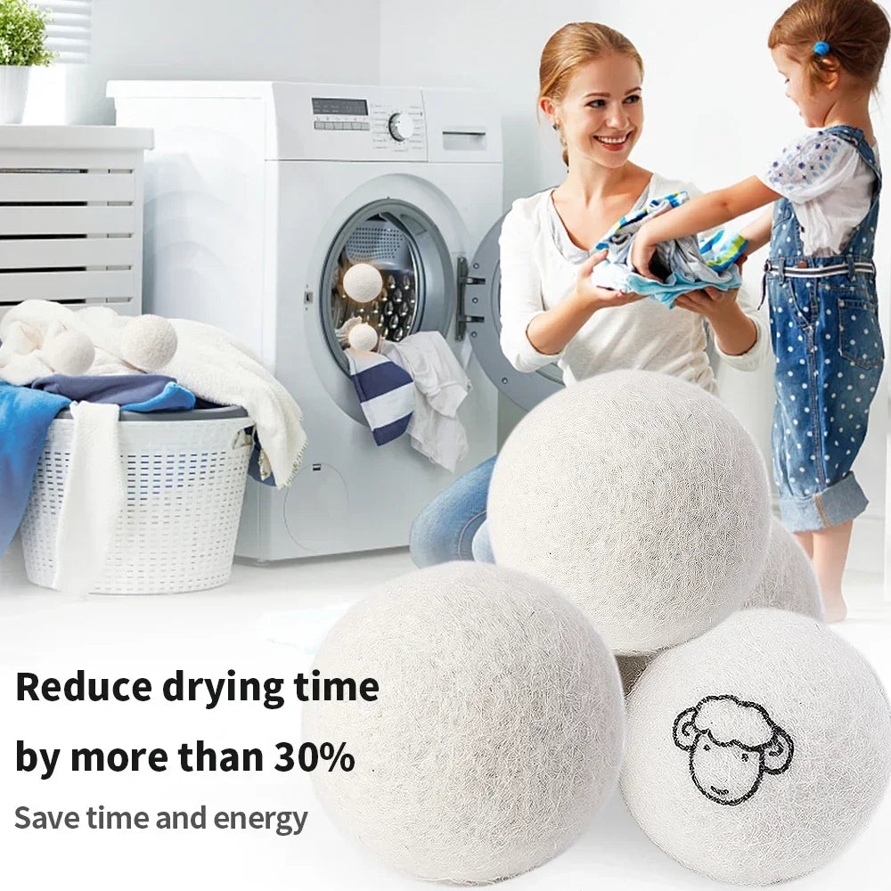 6Pcs Reusable Wool Dryer Balls