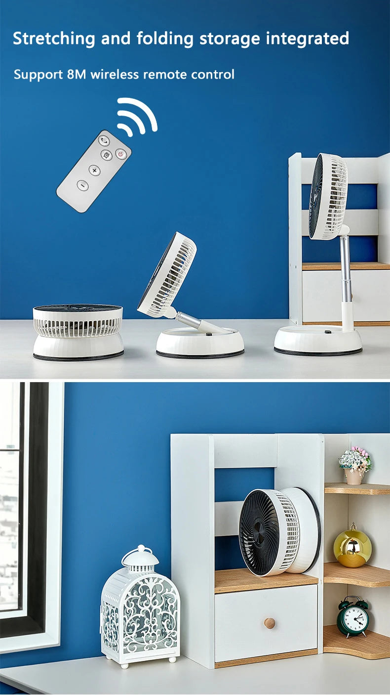 Portable Oscillating Standing Fan with Remote