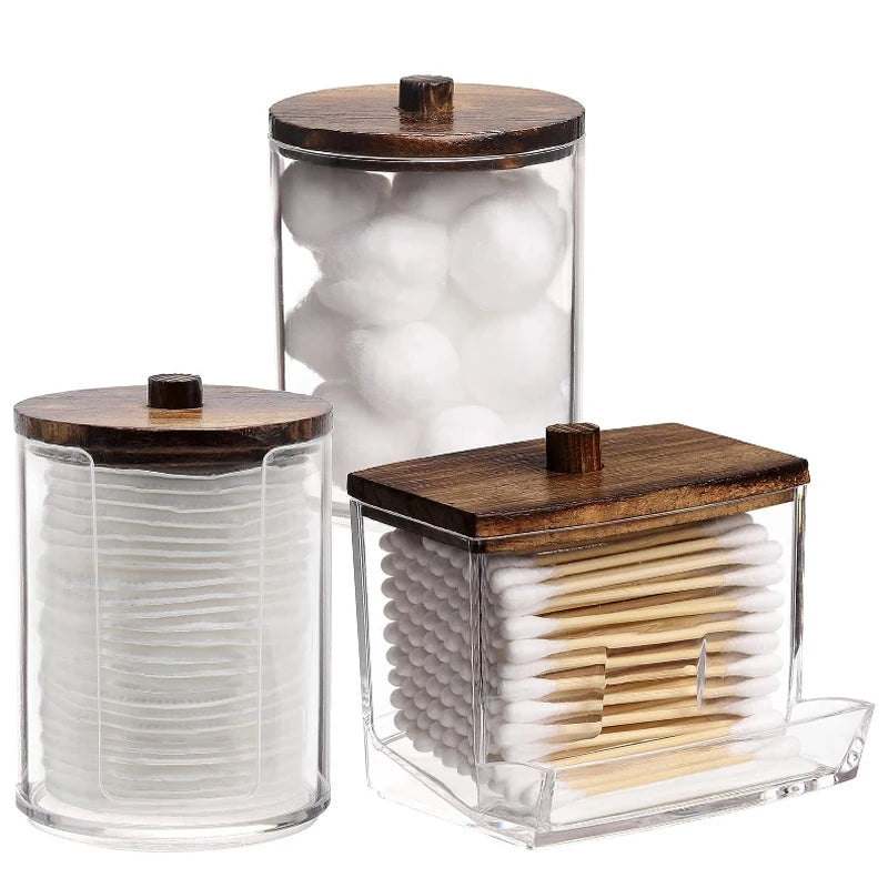 Bathroom Organizer Accessories Set with Clear Lids