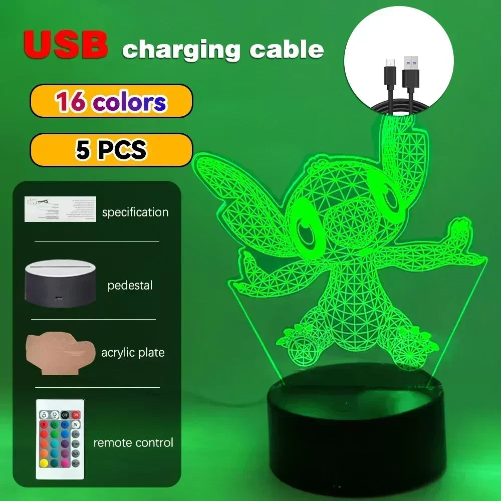 3D Illusion Stitch Night Light