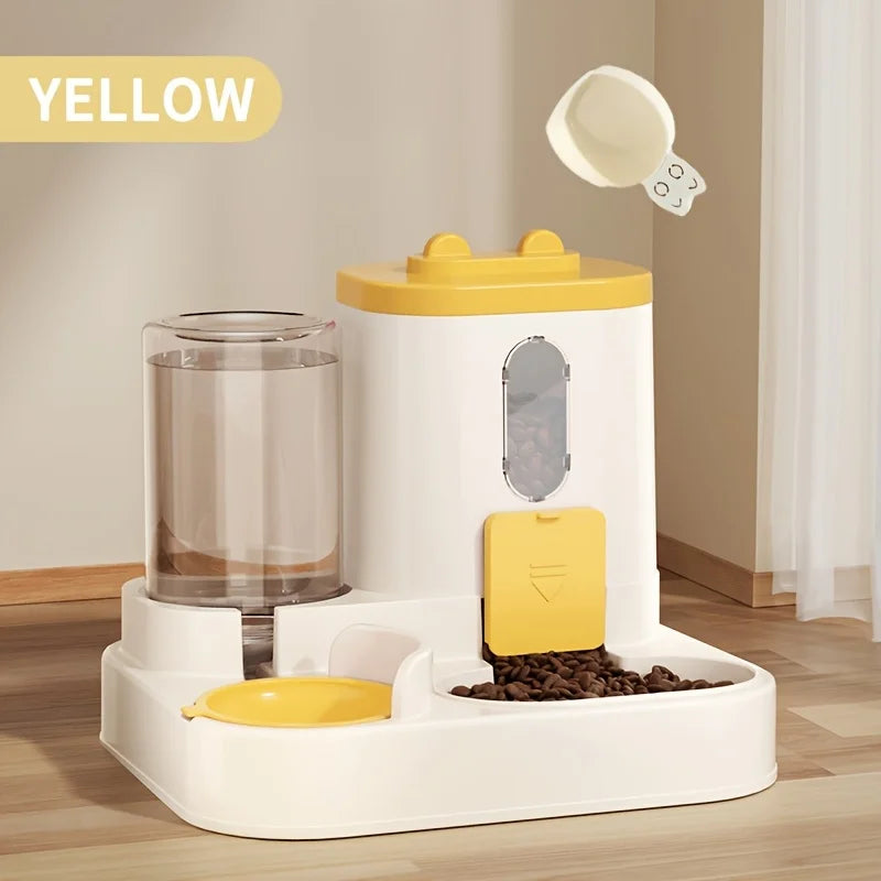 2-in-1 Automatic Cat Food and Water Dispenser