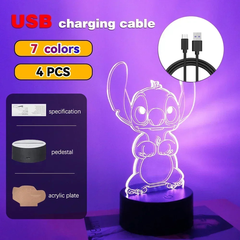 3D Illusion Stitch Night Light