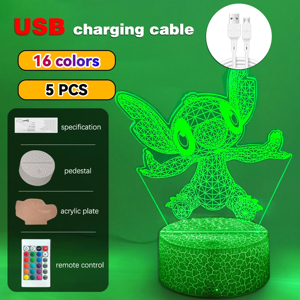3D Illusion Stitch Night Light