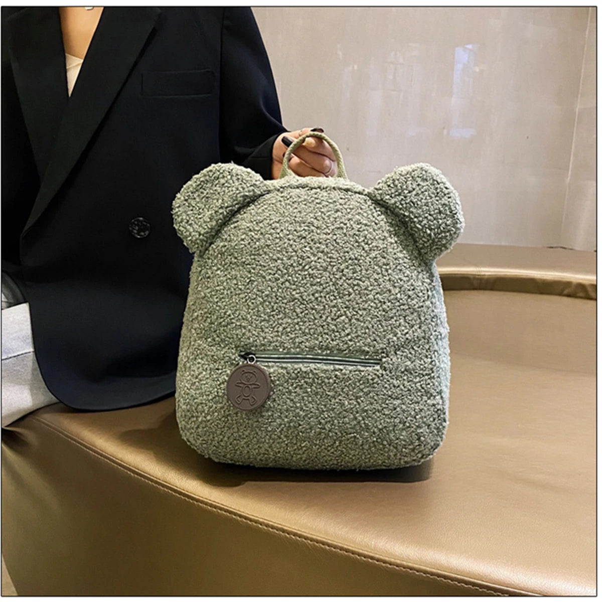 Plush Bear Ear Mini Backpack