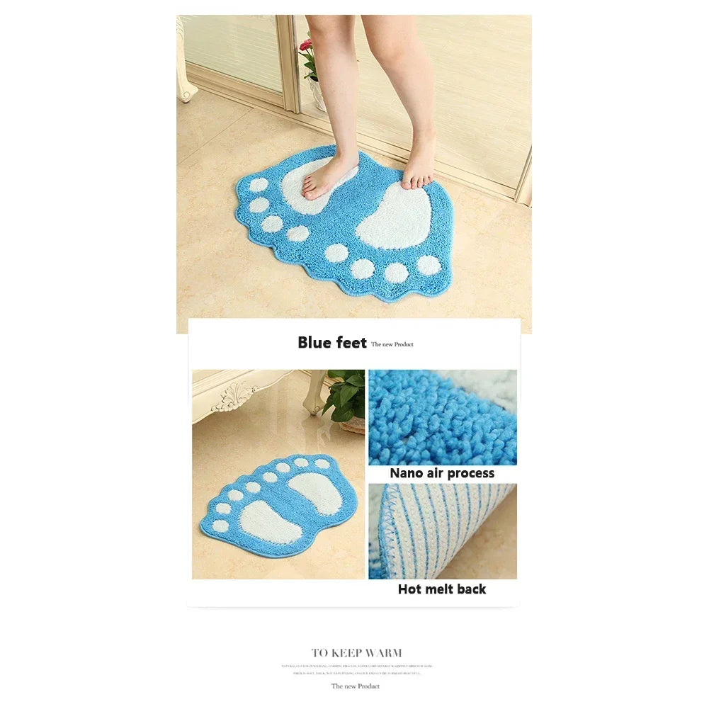 Paw Shaped Bathroom Rug