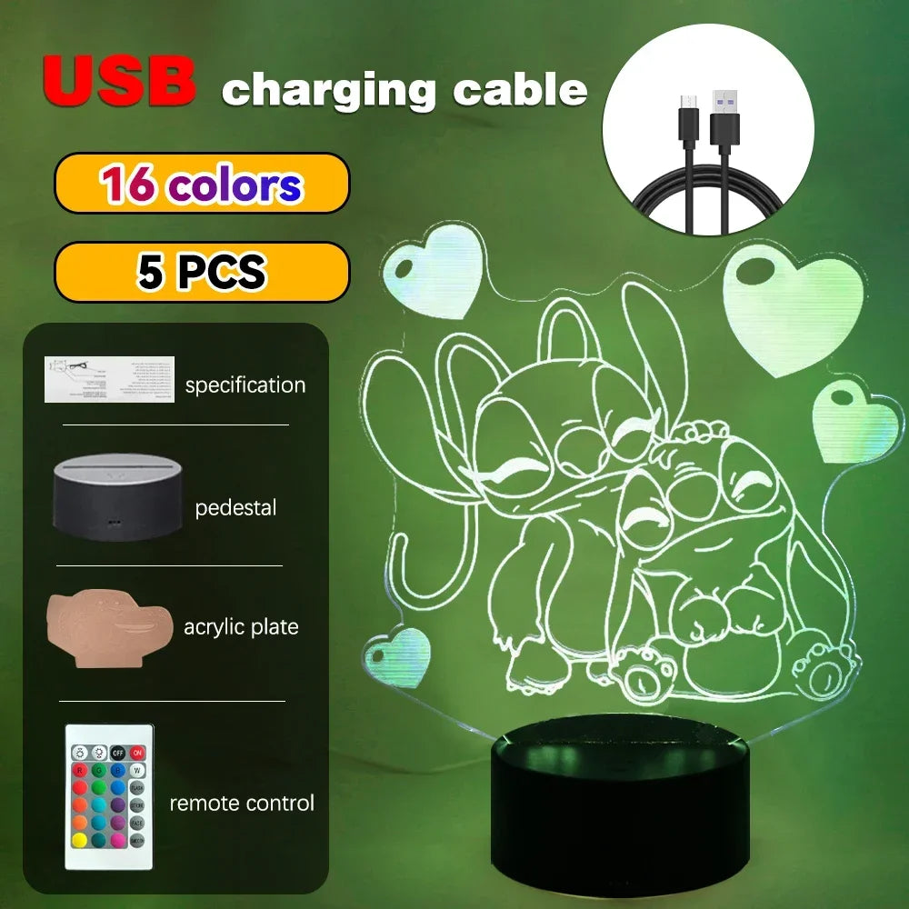 3D Illusion Stitch Night Light