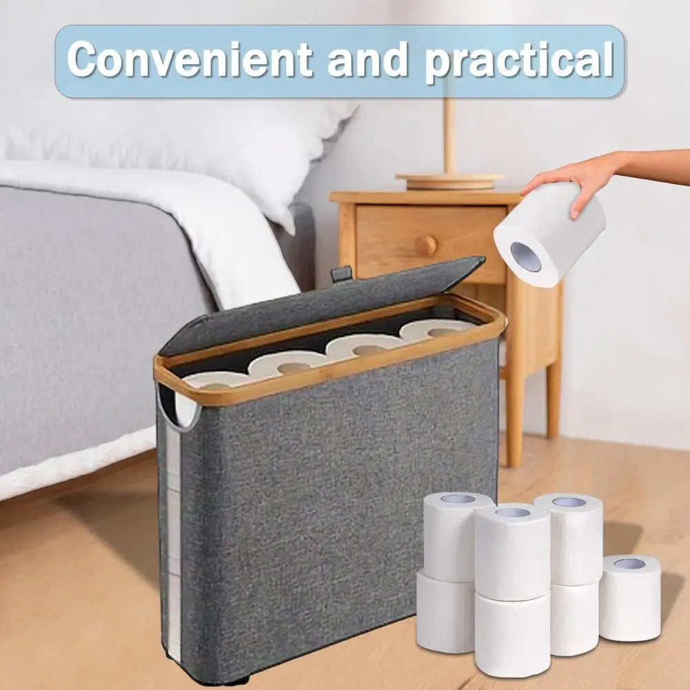Toilet Paper Storage Basket with Lid