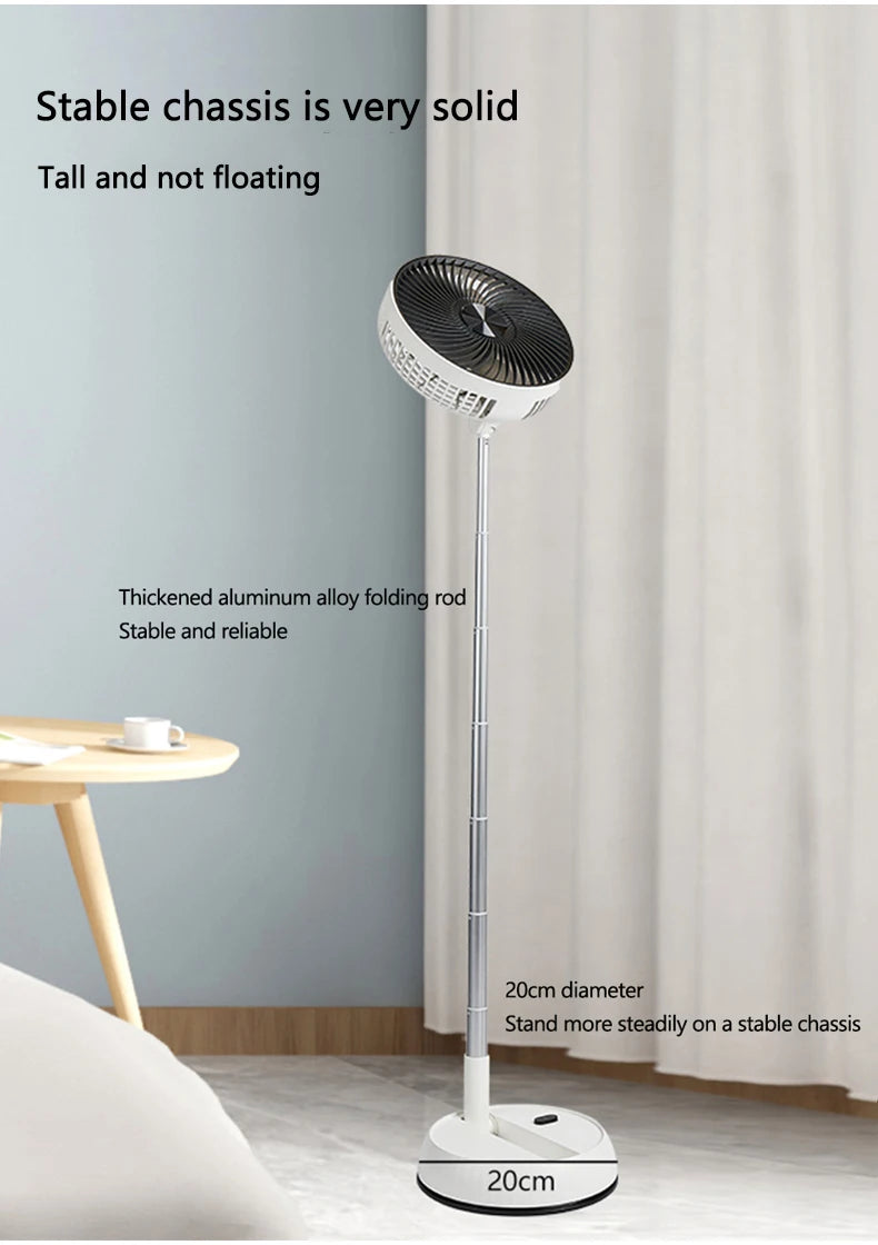 Portable Oscillating Standing Fan with Remote