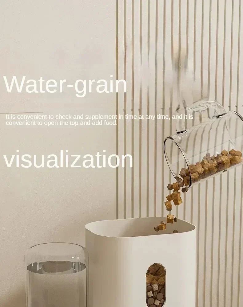 2-in-1 Food & Water Dispenser for Cats & Dogs