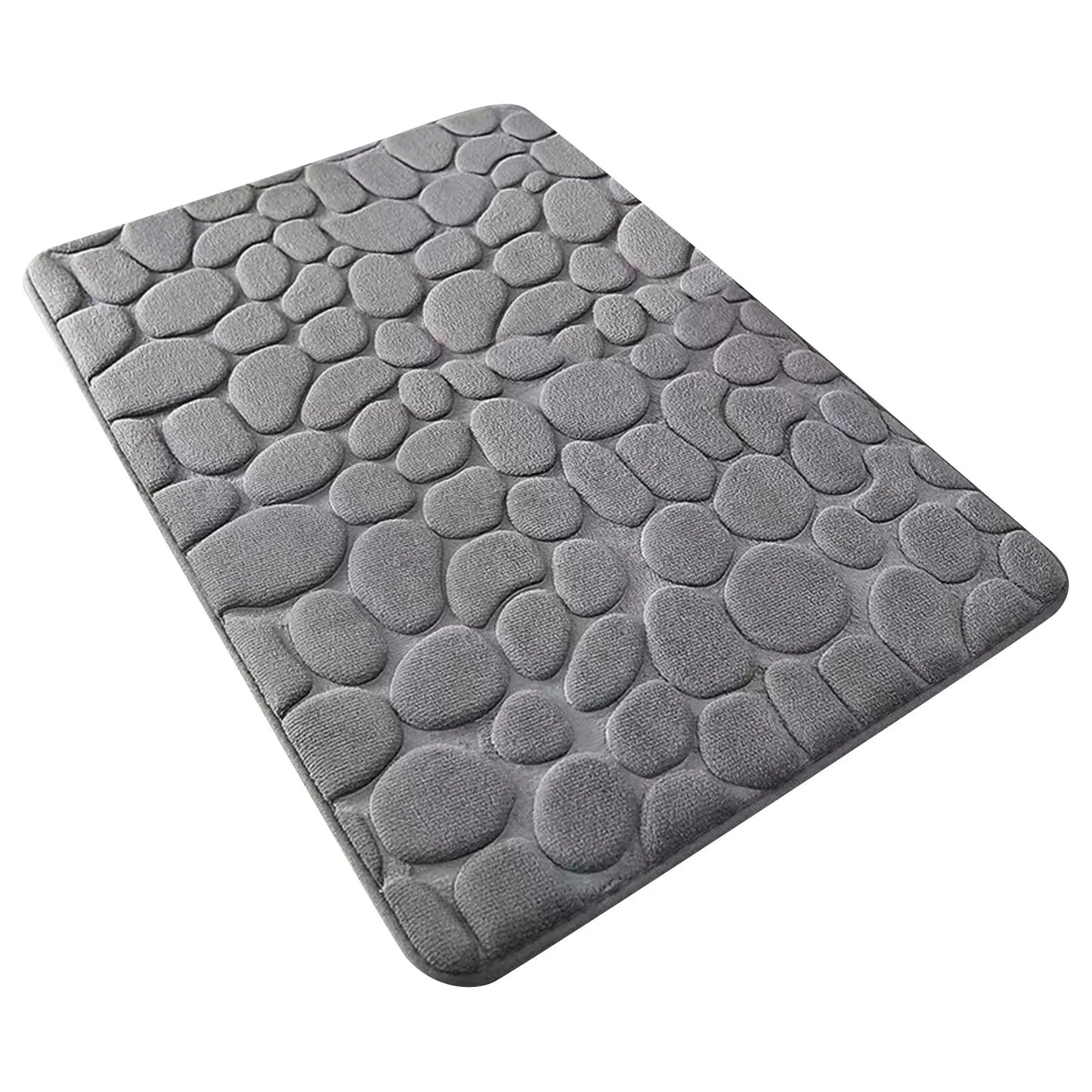 Cobblestone Embossed Bathroom Mat