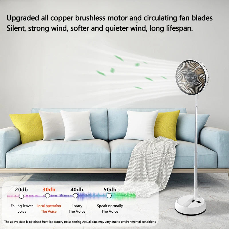 Portable Oscillating Standing Fan with Remote