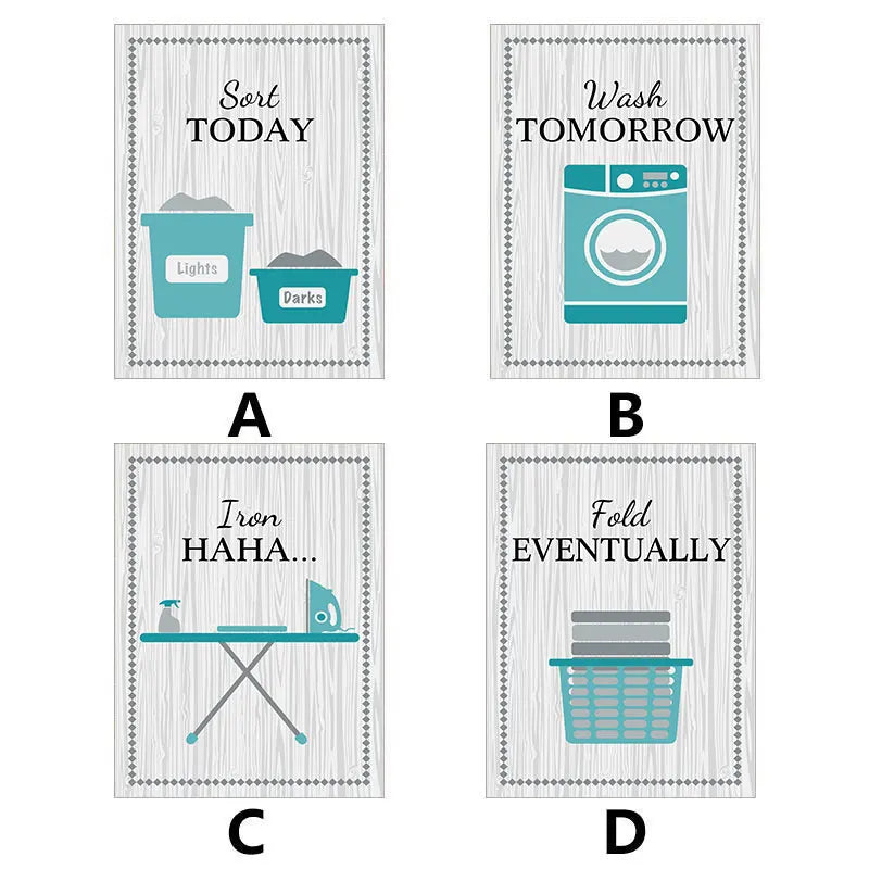 Modern Laundry Room Canvas Wall Art