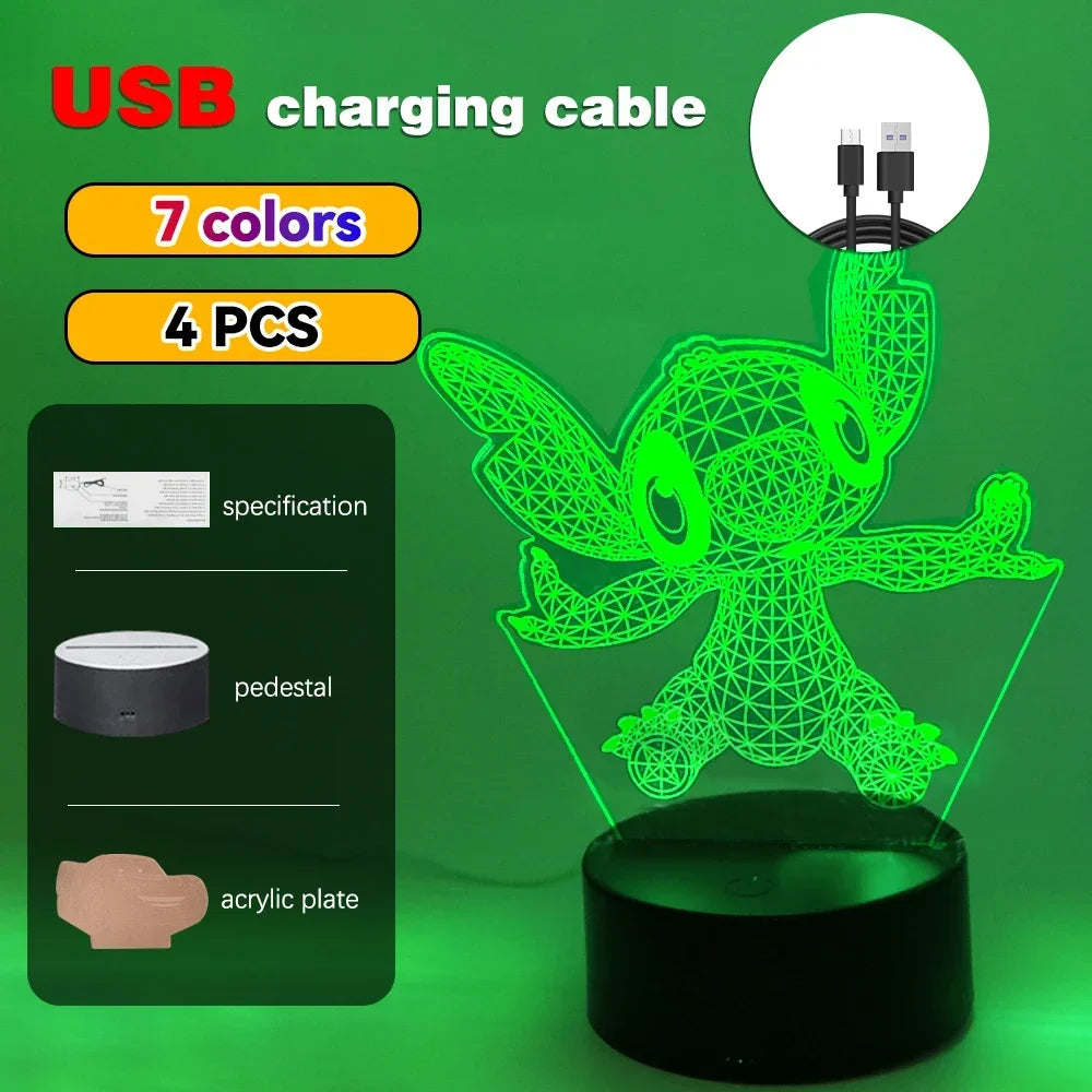 3D Illusion Stitch Night Light