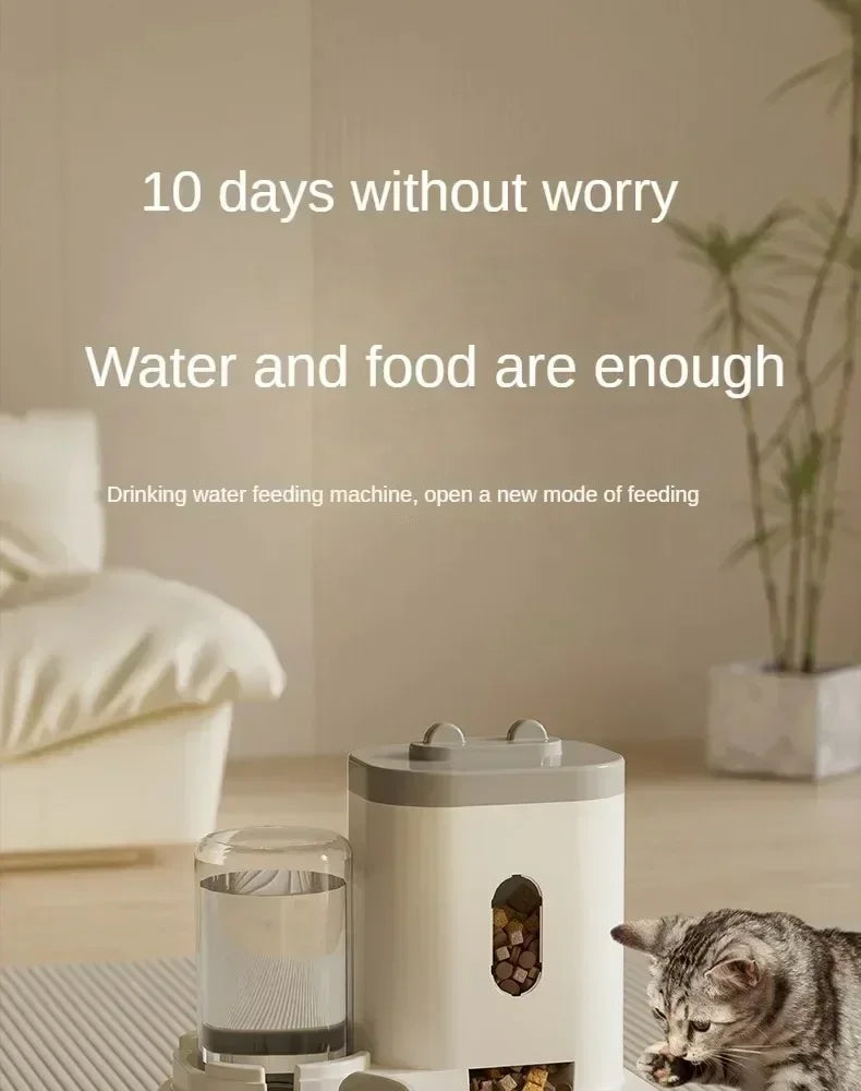 2-in-1 Food & Water Dispenser for Cats & Dogs