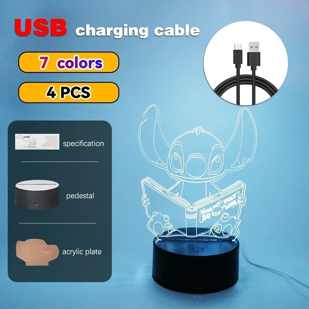 3D Illusion Stitch Night Light