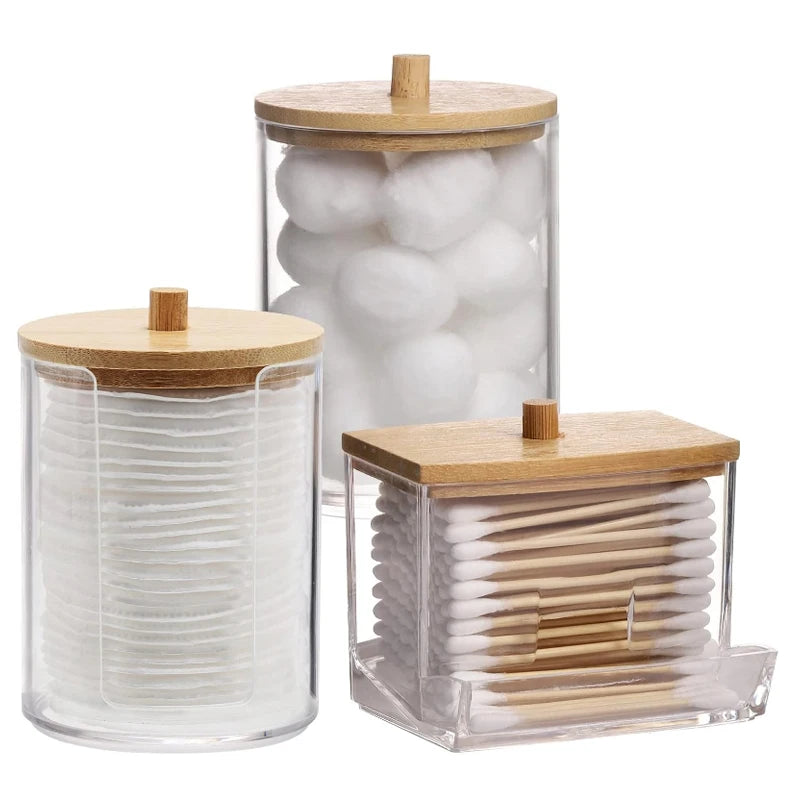 Bathroom Organizer Accessories Set with Clear Lids