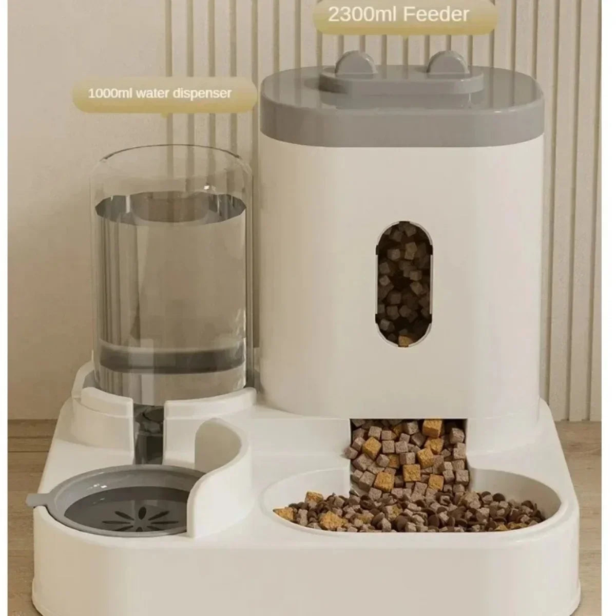 2-in-1 Food & Water Dispenser for Cats & Dogs