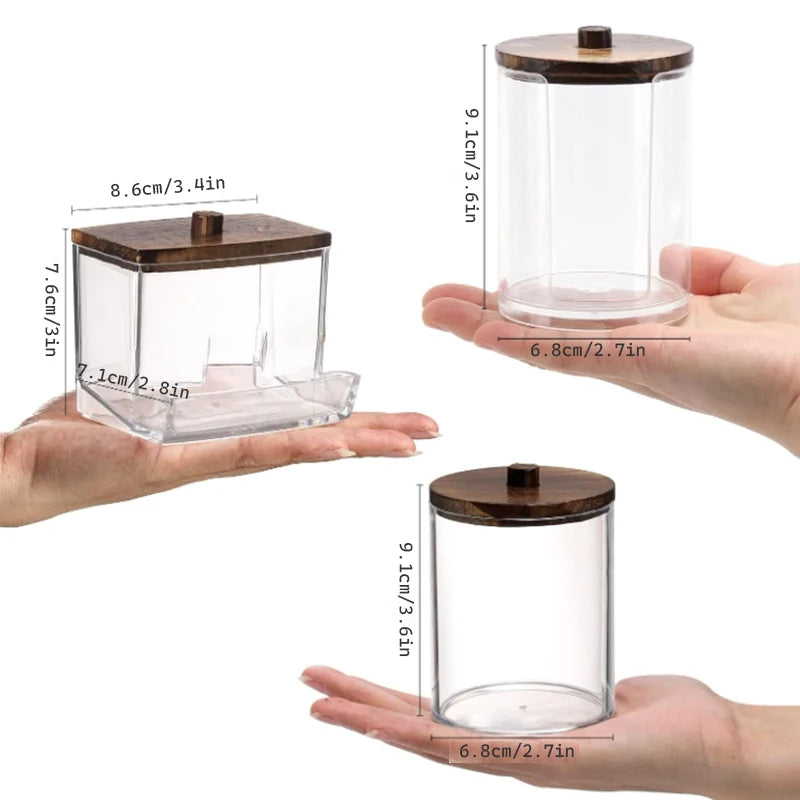 Bathroom Organizer Accessories Set with Clear Lids