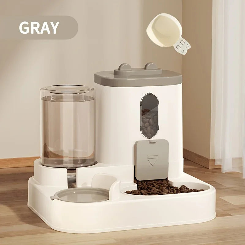 2-in-1 Automatic Cat Food and Water Dispenser