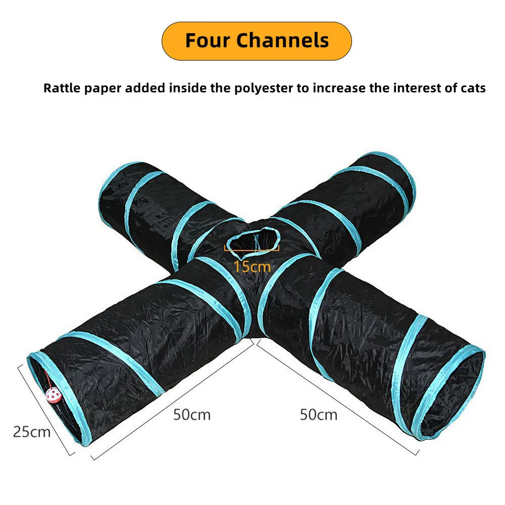 Foldable Cat Tunnel Play Toy