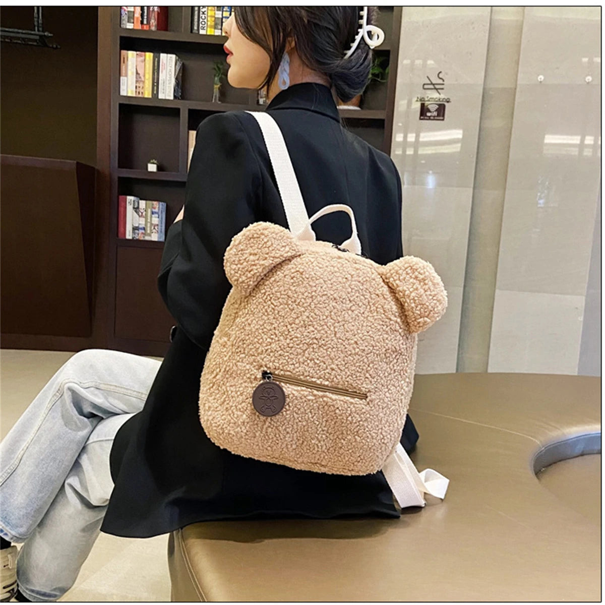 Plush Bear Ear Mini Backpack