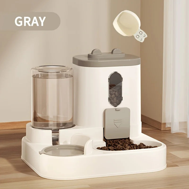 2-in-1 Automatic Cat Food and Water Dispenser