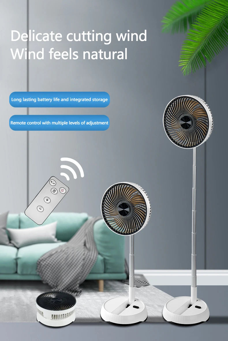 Portable Oscillating Standing Fan with Remote