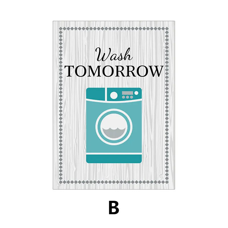 Modern Laundry Room Canvas Wall Art