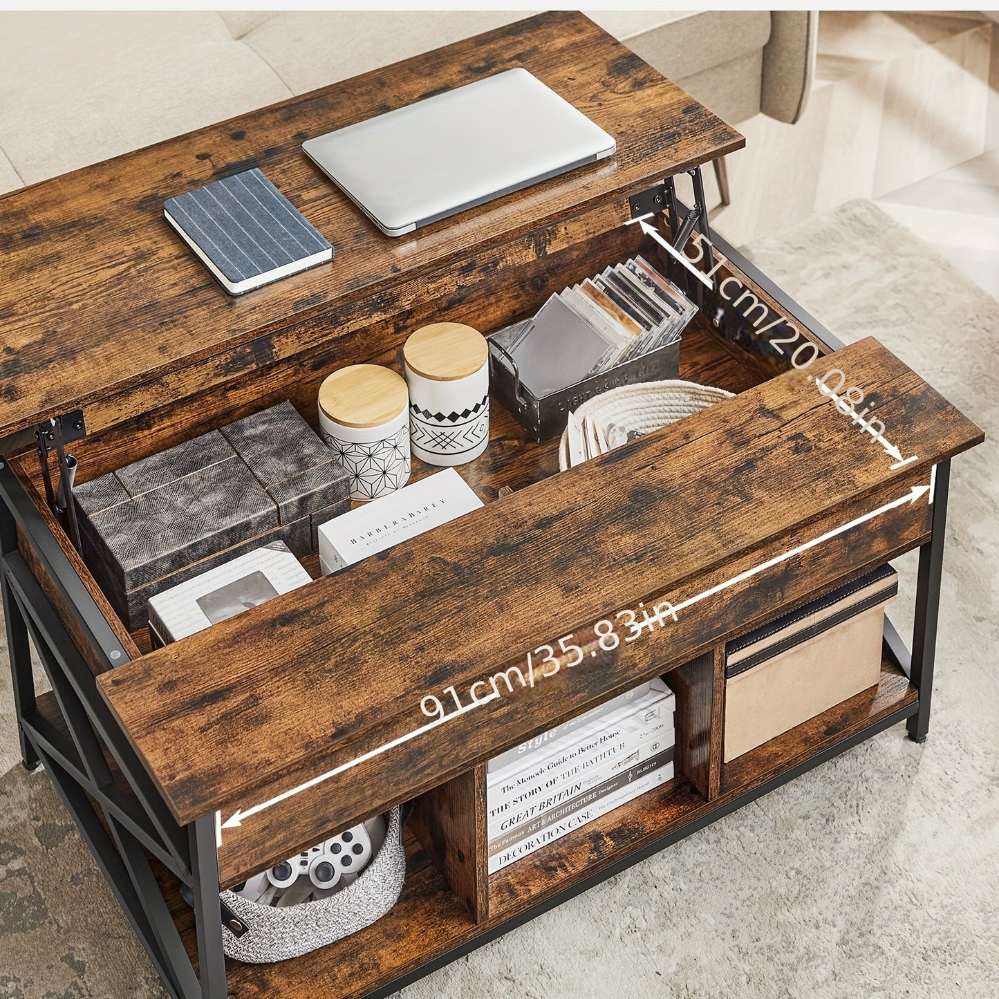 Smart Storage Lift-Top Coffee Table
