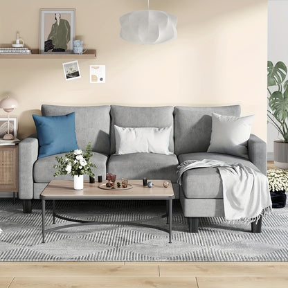 Modern L-Shaped Sectional Sofa with Reversible Chaise