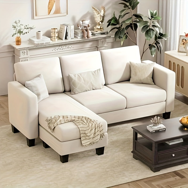 Modern L-Shaped Sectional Sofa with Reversible Chaise