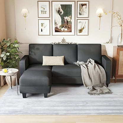 Modern L-Shaped Sectional Sofa with Reversible Chaise