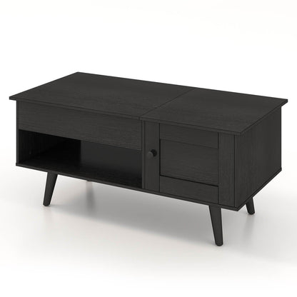 Hidden Storage & Open Shelf Coffee Table