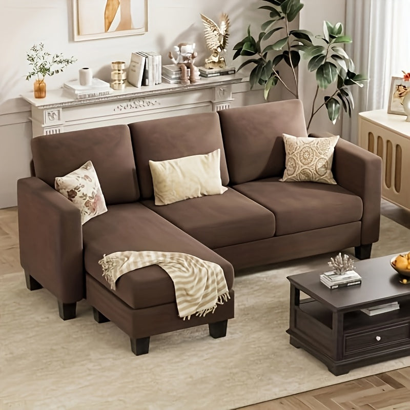 Modern L-Shaped Sectional Sofa with Reversible Chaise