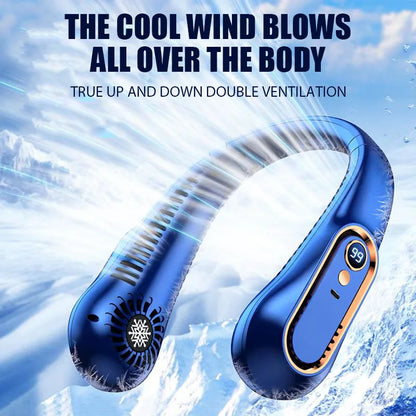 Hanging Neck Fan with Digital Display