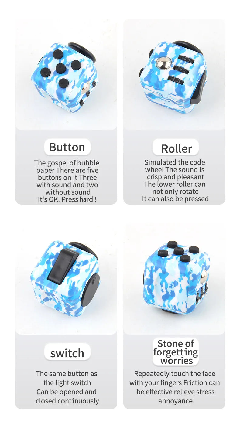 Solid Color Fidget Cube