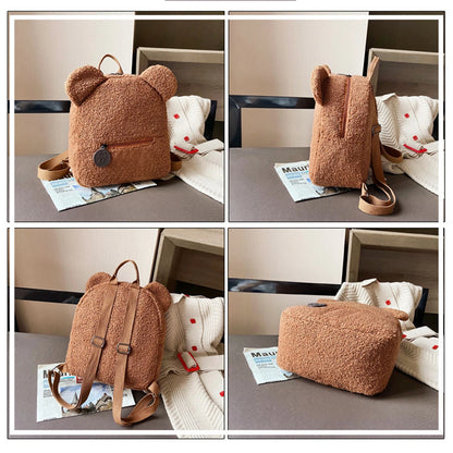 Plush Bear Ear Mini Backpack