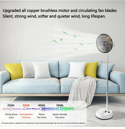 Portable Oscillating Standing Fan with Remote