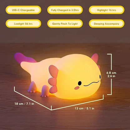 Cute LED Axolotl & Friends Night Light