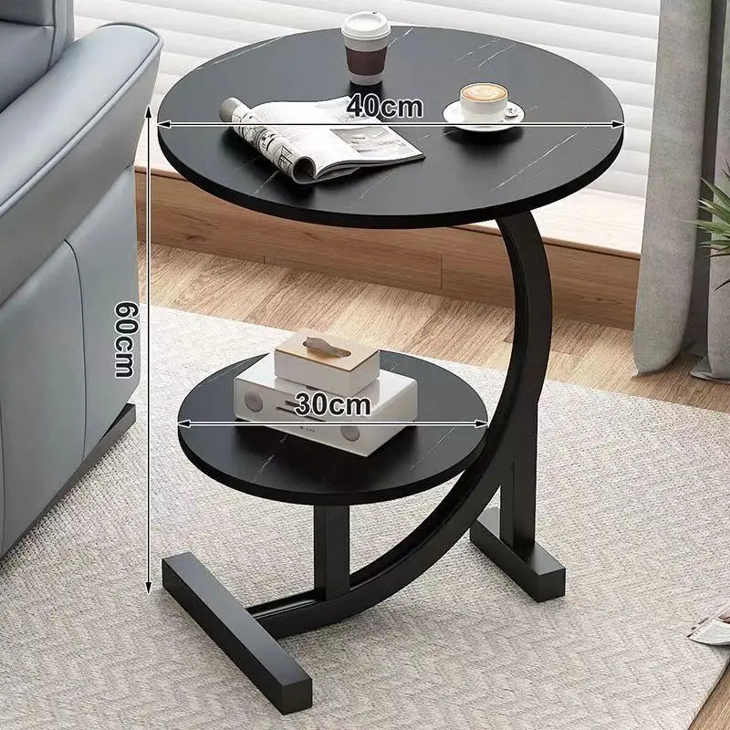 Mini Coffee Table –  2-Layer Side & Bedside Storage Table