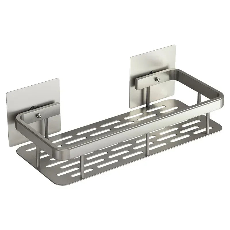 Wall-Mounted No-Drill Bathroom & Kitchen Shelf