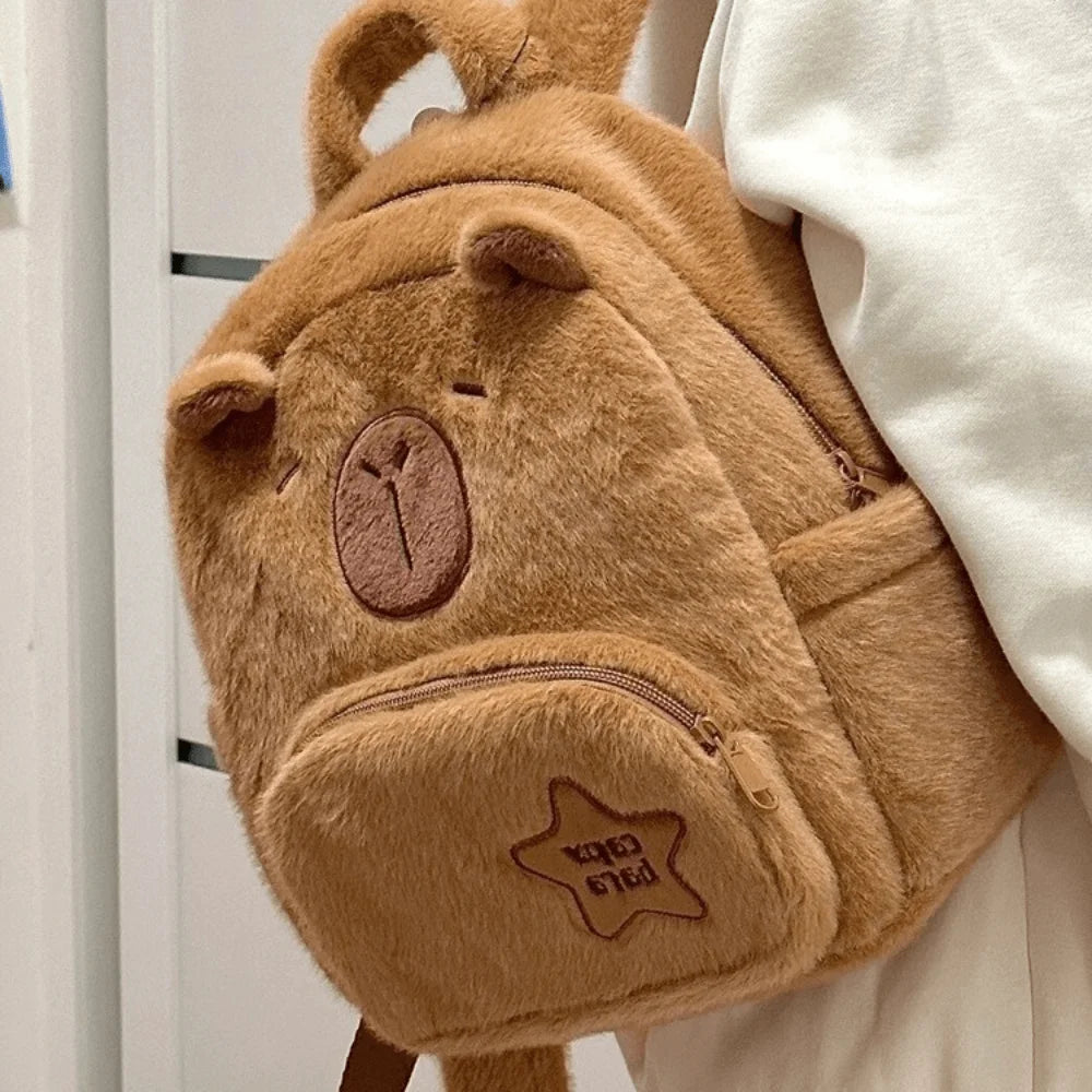Capybara Plush Mini Backpack