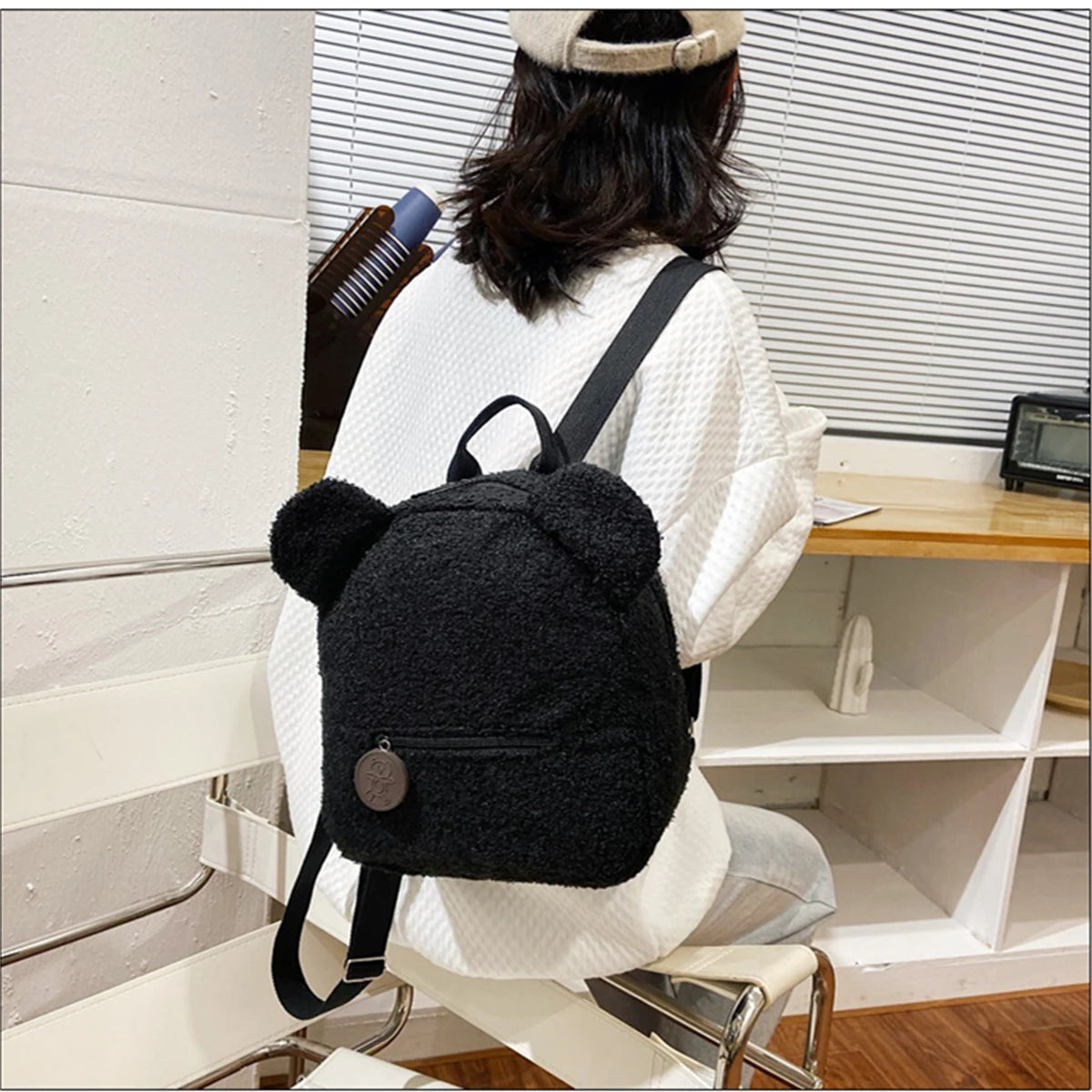 Plush Bear Ear Mini Backpack