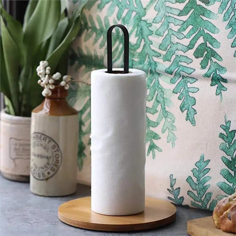 Bamboo Paper Towel Holder