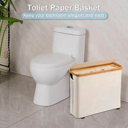 Toilet Paper Storage Basket with Lid